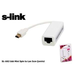 S-link SL-U62 Usb Mini 5pin to Lan 5cm Çevirici