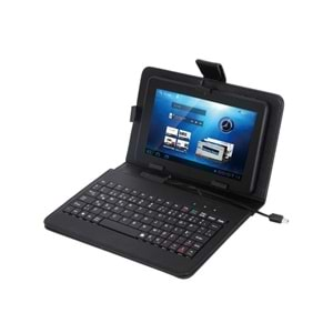 Everest KB-TAB07 7 Siyah Micro+Mini Usb Türkçe Q Klavye Tablet Pc Kılıfı