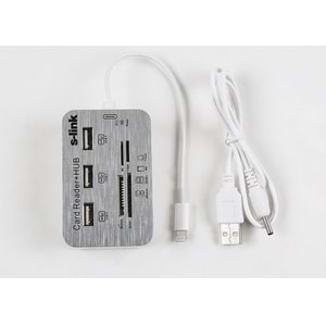 S-link IP-536 iPad4/Mini to 3*Usb + 4 in 1 Harici Kart Okuyucu