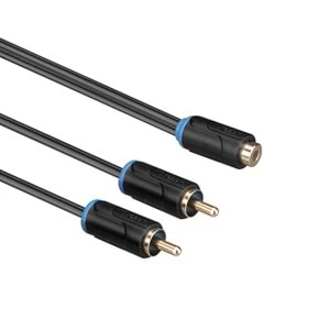 Hytech HY-B105 0.3m Stereo F To 2 RCA M Kablosu