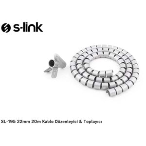 S-link SL-195 22mm 20m Gri Kablo Düzenleyici Toplayıcı