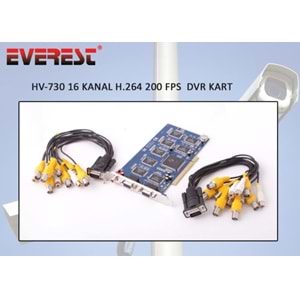 Everest HV-730 16Ch Görüntü 200FSP H.264 DVR Pc Kartlar