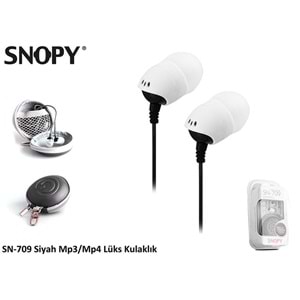 Snopy SN-709 Koruma Çantalı Lüks Kulak İçi Kulaklık Mobil Telefon Uyumlu Siyah