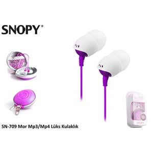 Snopy SN-709 Koruma Çantalı Lüks Kulak İçi Kulaklık Mobil Telefon Uyumlu Mor