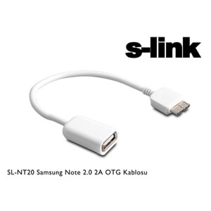 S-link SL-NT20 Samsung Note 2.0 2A OTG Kablosu Şarj Aleti