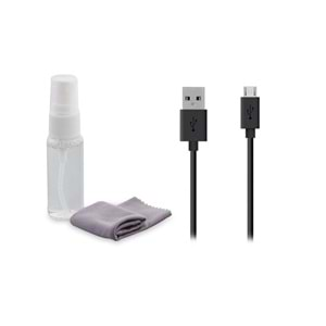 S-link SLX-375 1m Temizleme Sprey + Micro Fiber Micro Usb Kablo 3 in 1 Set