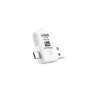 S-link SL-U94 Beyaz Usb To Mikro 5 Pin + Kart Okuyucu OTG Çevirici