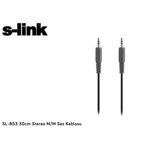 S-link SL-853 30cm Stereo M/M Ses Kablosu