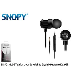 Snopy SN-J01 Mobil Telefon Uyumlu Kulak içi Siyah/Gümüş Mikrofonlu Kulaklık