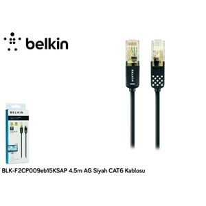 Belkin BLK-F2CP009eb15KSAP 4.5m AG Siyah CAT6 Kablosu