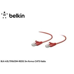 Belkin BLK-A3L791b03M-REDS 3m Kırmızı CAT5 Kablo