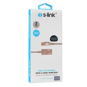 S-link IP-230 2A iPad/iPhone Lightning Gold Kablosu