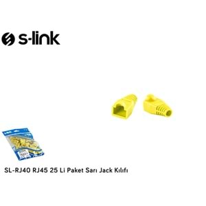 S-link SL-RJ40 RJ45 25 Li Paket Sarı Jack Kılıfı