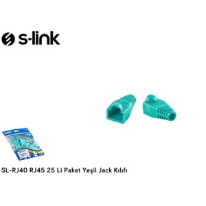 S-link SL-RJ40 RJ45 25 Li Paket Yeşil Jack Kılıfı