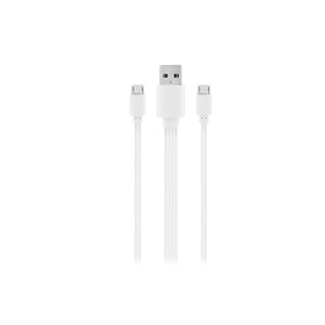 S-link SMG-328 1m Şarj Kablo 2*Micro Usb Akıllı Telefonlar Beyaz