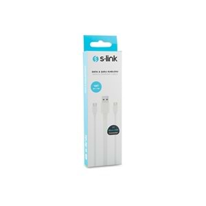 S-link SMG-328 1m Şarj Kablo 2*Micro Usb Akıllı Telefonlar Beyaz