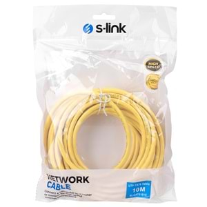 S-link SL-CAT610YE 10m Sarı CAT6 Kablo