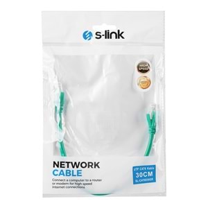 S-link SL-CAT6030GR 30cm Yeşil Utp CAT6 Kablo