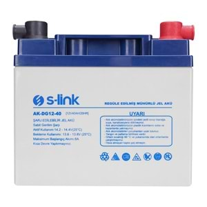 S-link AK-DG12-40 12V 40Ah Nano Silikon Jel Akü