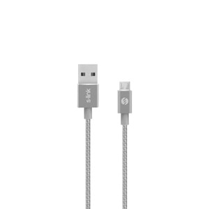 S-link Swapp SW-A5 Micro Usb 1m Silver Data + Şarj Kablosu