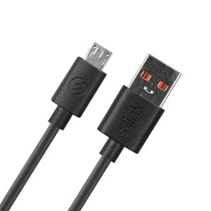 S-link AND-KC19S 1M Siyah 2.4A Micro USB Data + Sarj Kablosu