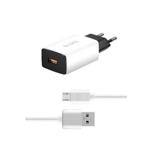 S-link AND-QC22B Qualcomm 3.0 Ev Hizli Sarj Cihazi ve Micro USB Data + Sarj Kablosu