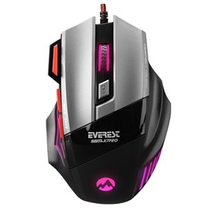 Everest SGM-X7 PRO Silver 2in1 7200dpi Makrolu Oyuncu Mouse +Gaming Mouse Pad