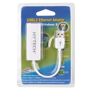 Hytech HY-U65 USB 2.0 to RJ45 Win10 Uyumlu Ethernet Çevirici