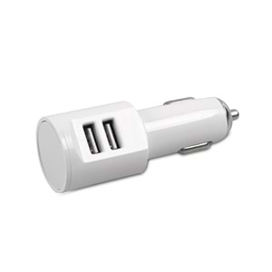 S-link IP-818 2.1A 2*Usb Beyaz Araç Şarjı