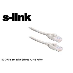 S-link SL-GR33 3m Bakır Gri Pac RJ-45 Kablo