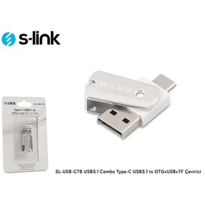 S-link SL-USB-C78 USB3.1 Combo Type-C USB3.1 to OTG+USB+TF Çevirici