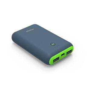 S-link IP-S75 7500mAh Powerbank Gri/Yeşil Taşınabilir Pil Şarj Cihazı