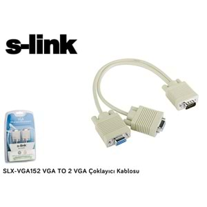 S-link SLX-VGA152 VGA TO 2 VGA Çoklayıcı Kablosu