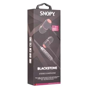 Snopy SN-J03 Blackstone Mobil Telefon Uyumlu Taşıma Çantalı Kulak içi Renkli Mikrofonlu Kulaklık