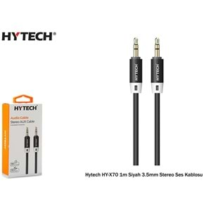 Hytech HY-X70 1m Siyah 3.5mm Stereo Ses Kablosu