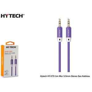 Hytech HY-X70 1m Mor 3.5mm Stereo Ses Kablosu