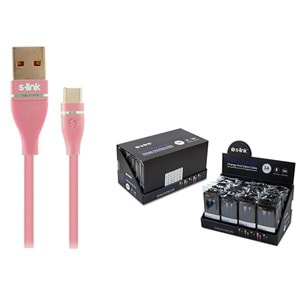 S-link Swapp SW-C740 1M 3A Type-C Rose Gold Şarj Kablosu