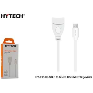 Hytech HY-X110 Beyaz USB F to MicroUSB M OTG Çevirici