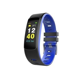 Everest Ever Fit W45 Android/IOS Smart Watch Full Dokunmatik Renkli Ekran Mavi/siyah Akıllı Bileklik Saat