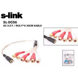 S-link SL-DC56 DC3.5/F To DC3.5/F 6Lı Ses Ço Kablo