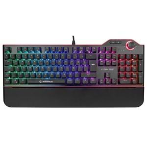 Rampage Hydra R6 Full Color RGB LED Gaming Pro Red Switch Q Aluminyum Kaplama Multimedia Mekanik Klavye