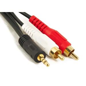 S-link SLX-856 3m 3.5mm/M To 2*RCA/M Ses Kablosu