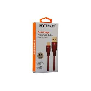 Hytech HY-X220 3A Micro Usb 1m Kırmızı Data + Sarj Kablosu