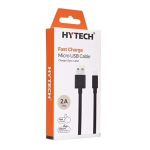 Hytech HY-X83 1m 2A Micro Usb Siyah Şarj Kablosu