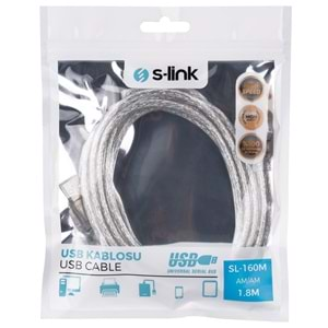 S-link SL-160M Usb 1.8m M/M Kablosu