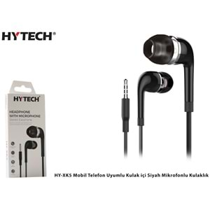 Hytech HY-XK5 Mobil Telefon Uyumlu Kulak içi Siyah Mikrofonlu Kulaklık