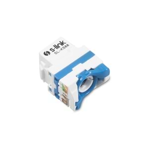 S-link SL-KS68 Cat6 UTP 180 Derece Keystone Jack Çevirmeli