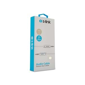 S-link SL-SP70 1m Beyaz 3.5mm Stereo Ses Kablosu