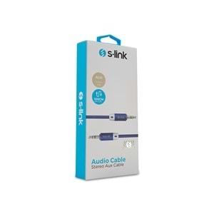 S-link SL-SP70 1m Mavi 3.5mm Stereo Ses Kablosu