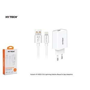 Hytech HY-XE22 2.1A Lightning Kablolu Beyaz Ev Şarj Adaptörü